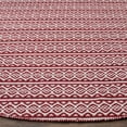 thumbnail image 7 of SAFAVIEH Montauk Randall Geometric Striped Cotton Area Rug, Ivory/Red, 6' x 6' Round, 7 of 7