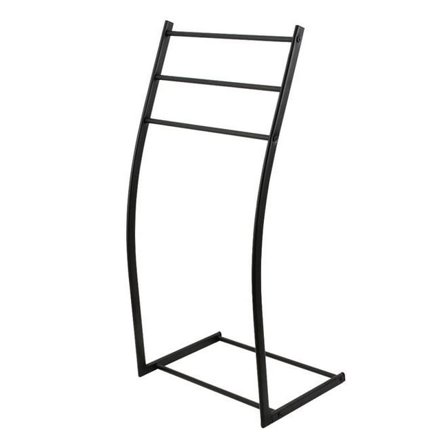 Kingston Brass SCC8250 Edenscape Freestanding Steel Towel Rack, Matte Black