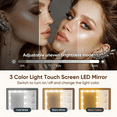 thumbnail image 4 of Cottinch Vanity Desk 3 Color Lighted Mirror,Makeup Dressing Table with 4 Drawers and Storage Shelves,2 Outlets,2 USB Ports,White, 4 of 11