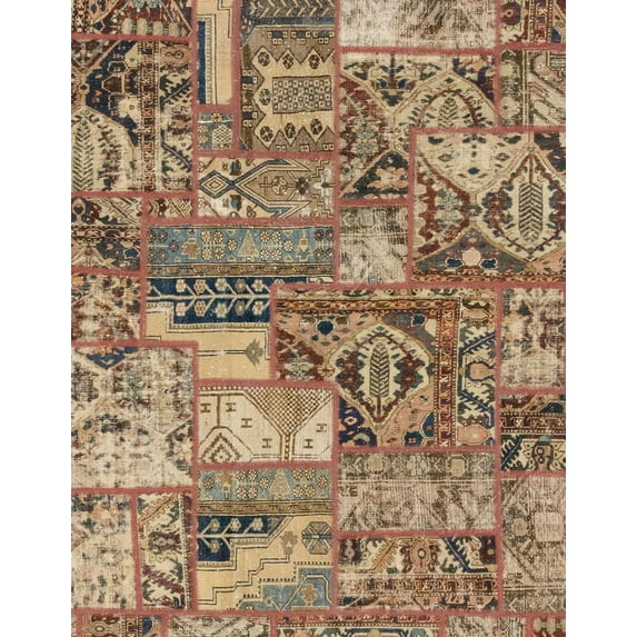 Ahgly Company Indoor Rectangle Abstract Brown Sand Brown Abstract Area Rugs, 2' x 5'
