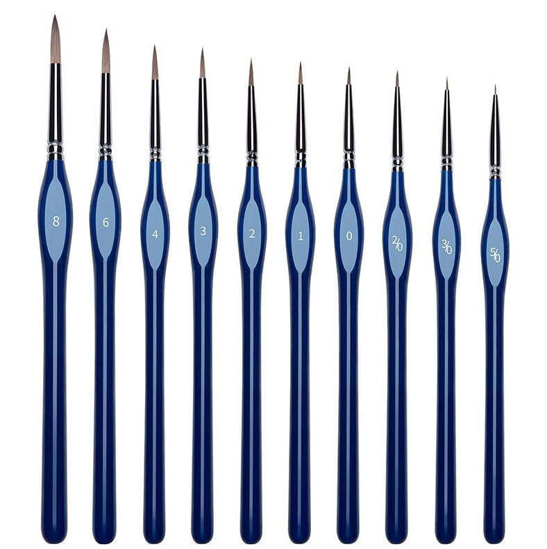 10pcs Detail Paint Brushes Miniature Brushes for Fine Detailing & Art