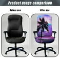 thumbnail image 4 of Renewold Hawaii Palm Tree Violet Office Computer Chair Cover Anti-slip Protective Boss Rotating Office Chair Cover Desk Chair Protector Cover with Elastic Bottom, L, 4 of 7
