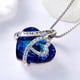thumbnail image 3 of Collar con colgante de corazón de cristal 'I love you forever' en plata de ley para mujer, 3 of 5