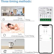 Smart WiFi Light Switch, RF Wireless Remote Control Switch Kit, APP & RF433MHz, Compatible with Alexa/Google Home,Voice Control,Timer Function,No Hub Required,16A