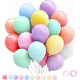 thumbnail image 1 of 100pcs Rainbow Balloons, 12 Inches Pastel Balloons Assorted Color Colorful Multicolor Macaron Latex Party Balloons for Kids Birthday, Summer Party, Haweii Party, 1 of 8