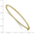 thumbnail image 2 of 14k Two Tone Gold Hinged Bangle Bracelet, 2 of 6