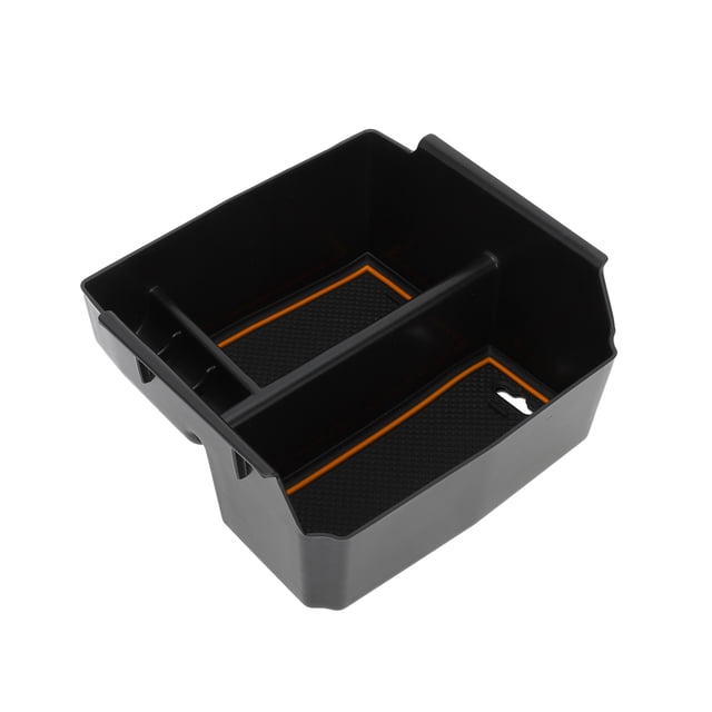 Bandeja organizadora del consola central Unique Bargains para Jeep Wrangler JK JKU Rubicon Sport 2011-2018, bandeja de almacenamiento del reposabrazos, plástico negro y naranja