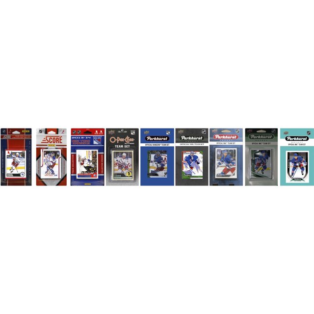 C&I Collectables NYR920TS NHL New York Rangers 9 Ensembles de Cartes à Collectionner sous Licence Différentes