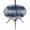 Navy,Azure,White, variant on Round Outdoor Tablecloth with Umbrella Hole and Zipper, Coastal Starfish Tablecloth with Elastic Waterproof, Vintage Country Ocean Life Tie-dye Brown Patio Table Covers for 36" - 44" Pool Tables
