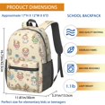 thumbnail image 3 of Dog and Pool Float Beige Pattern 17" Waterproof Oxford School Backpacks for Teens, S-Shape Padded Straps, for School, Travel, Hiking, Camping, 3 of 5