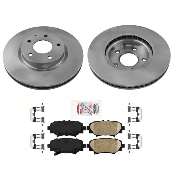 Rear Coated Disc Brake Rotors & Ceramic Pads For 2014-21 Mazda 3 Built in Japan