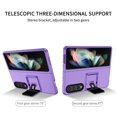 thumbnail image 4 of SaniMore for Samsung Galaxy Z Fold 3 7.6 inch Slim Case, Military Grade Shockproof Hard PC Cover Built-in Invisible Folding Bracket Kickstand Thickened Lens Frame for Samsung Z Fold 3, Purple, 4 of 10