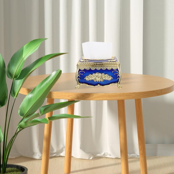 BEADCEST Tissue Box Holder Vintage Oscuro De Aleación Resistente Para Y Hogar
