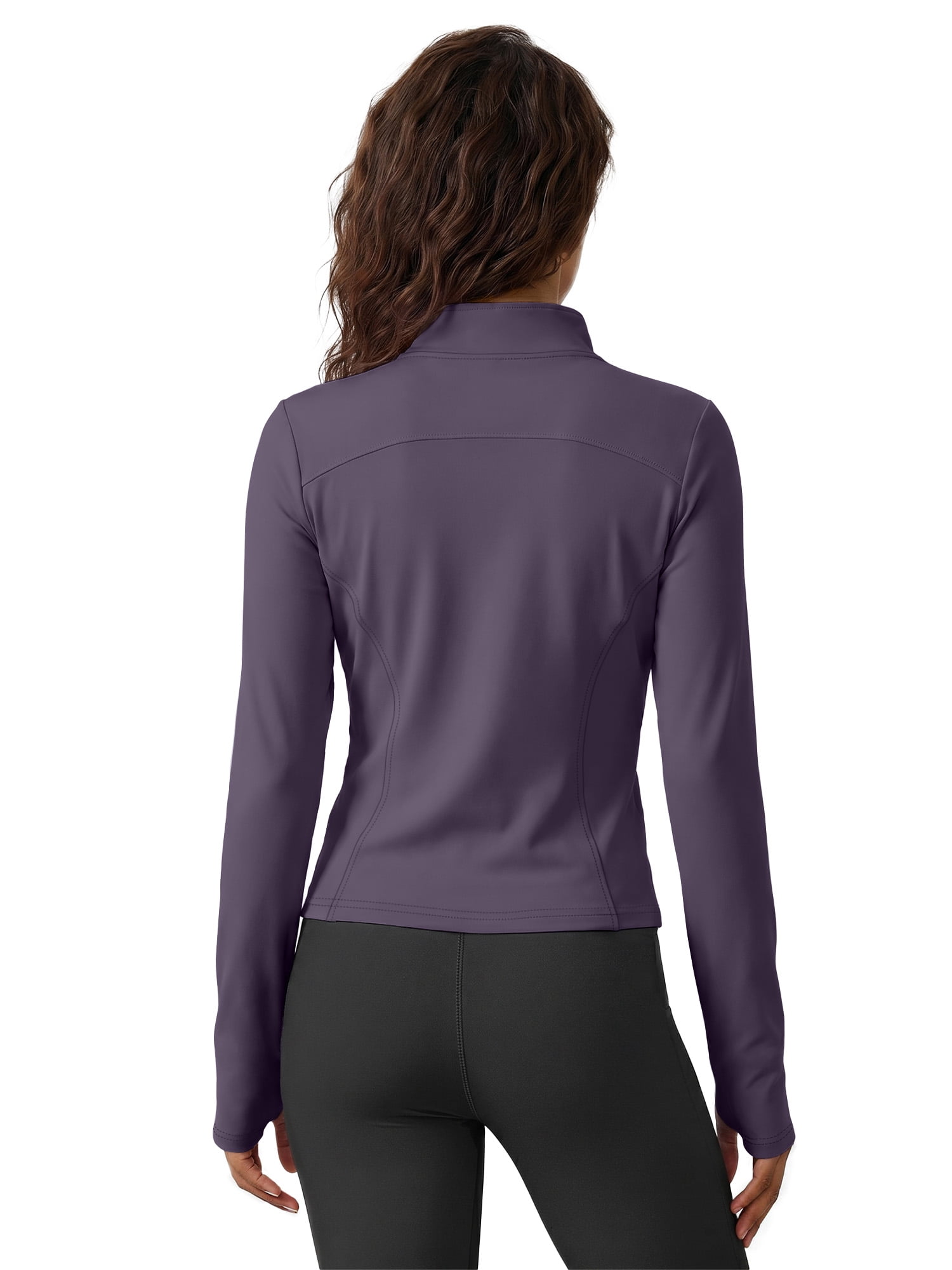 Rosvigor Women’s UPF 50+ Lightweight Athletic Jacket – Full Zip Sun Protection Long Sleeve Hiking Shirt with Thumb Holes