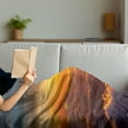 thumbnail image 3 of Clouds Soft Flannel Fleece Blanket, Sunset Scenery over the Clouds Imaginary Secret Weather Lands Natural Wonders on Earth, Cozy Plush for Indoor and Outdoor Use, 50" x 70", Orange, by Ambesonne, 3 of 5