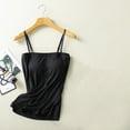 thumbnail image 2 of Women Rimless Brat Integrated With Chest Pads Flat Sling Solid Color Vest Bottoming Shirt, 2 of 3