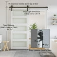 thumbnail image 2 of Easy4Home 36"x 84" Glass Sliding Barn Door With 6.6ft Sliding Door Hardware Kit & Handle Pre-Drilled, 2 of 7