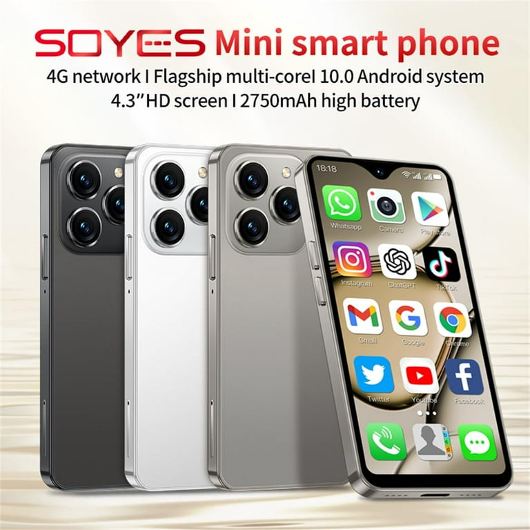 Mini Smartphone 4G Unlocked SOYES XS18 Pro Max 4.3'' HD Small