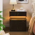 thumbnail image 2 of Cubehom LED Night Stand Modern Nightstand with 3 Drawers LED Bedside Tables for Bedroom, Living Room, 2 of 5