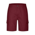 thumbnail image 5 of Tuphregyow Men Leisure Athletic Hiking Knee Length Shorts Overalls Workout Shorts Casual Cargo Shorts Lightweight Multi Comfy Shorts with Pockets Solid Wine S, 5 of 7