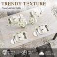 thumbnail image 2 of LinkRomat Dining Table Set for 4,Faux Marble Dining Room Table,Kitchen Table Set with 4 Button Tufted Velvet Dinner Chairs for Kitchen,Dining (Gray), 2 of 6