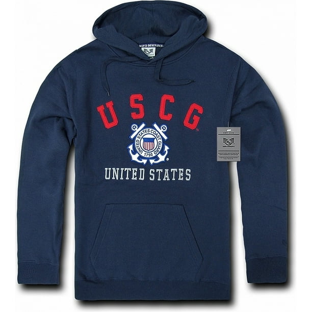 Rapid RapDom US Coast Guard Mens Pullover Hoodie [Navy Blue 2XL