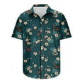 thumbnail image 4 of ZCFZJW Summer Men's Hawaiian Shirt Big and Tall Regular Fit Short Sleeve Floral Print Button Down Shirts Tropical Vacation Beach Shirts Tops Multicolor#15 M, 4 of 5