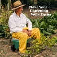 thumbnail image 2 of Carrito de jardín rodante con asiento y banco de almacenamiento de plástico, color verde, 2 of 7
