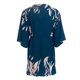 thumbnail image 3 of SAYOO Vestido Casual con Cuello en V para Mujer, Manga Media Hoja/Floral/Estampado Irregular Patrón Botón Pecho Cintura Elástica Falda de Una Pieza SAYOO casual, 3 of 6