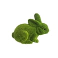 thumbnail image 2 of Easter Flocked Rabbits Figurine For Desktop Decorations And Festive Party Atmospheres, 2 of 6