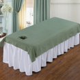 thumbnail image 2 of Thinsony Housse de Table de Massage en Coton Réutilisable et Lavable Coussinet Lit Vert 80cm 1Ensemble, 2 of 6