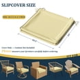 thumbnail image 2 of Kimunuk 6Pcs Outdoor Chair Cushions Slipcovers, 18.5" x 16" Light Yellow Replacement Waterproof Non-Slip Patio Seat Cushion Covers with Handle, Covers Only, 2 of 7