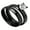 Black, variant on Silver Tone Stainless Steel Wedding Ring Set for Women 4mm Clear CZ Engagement Ring and Band Size 6 Bridal Gift by Ginger Lyne