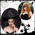 thumbnail image 5 of HIFOT 6pcs/set Spider Costume Adult Spider Web Poncho Tights Spider Necklace Chocker Earings Mask and Witch Hat Halloween Costumes for Women, 5 of 7