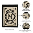 thumbnail image 5 of Evergreen 12.5 in. x 18 in. Cambridge Monogram Garden Applique Flag Letter M, 5 of 5