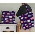 thumbnail image 5 of Soimoi Purple polyester Crepe Fabric Colorful Polar Bear Animal Print Sewing Fabric Yard 52 Inch Wide, 5 of 5