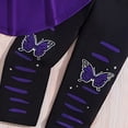 thumbnail image 4 of HCNTES Kids Girl Spring Outfit Short Sleeve Crewneck Tee Wide Leg Pants Elastic Little Girl Casual School Clothing Set 4T 5T 6T(H03-Purple,7-8 Years), 4 of 6