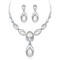 thumbnail image 1 of ATTOE ATTOE Necklace Jewelry Suit Set Simple Exquisite Water Drop Necklace Ear Rings Two Pieces of Bride Marriage Accessories (Color : A), 1 of 3