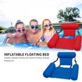 thumbnail image 2 of Summer Inflatable Foldable Floating Row Swimming Pool Water Hammock Air Mattresses Bed Beach Water Sports Lounger Chair blue, 2 of 4