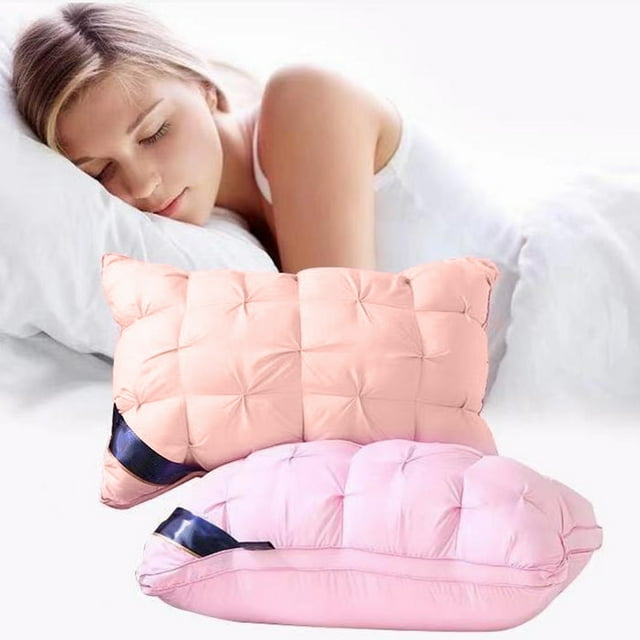 Sentmoon Throw Pillows Decorative Pillow Sofa Pillows 1 PC Twisted Down Pillow WashableBedding Size Bed Pillow White Cool Hotel Quality Corner Propped Pillow for Back Flat Or Side Sleeping