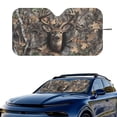 thumbnail image 2 of Xixirimido Car Windshield Sun Shade Foldable Sun Visor for Front Window Sunshade Universal Fit Most Truck SUV Vans Car Interior Accessories, Forest Camo Hunting Deer, 2 of 8