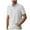 White, variant on hoksml Man Waffle Polos Solid Color Collared Button Stretchy Short Sleeve Casual Loose Turndown Collar Blouse T Shirt Summer Comfortable Breathable Top Elastic Cuffs