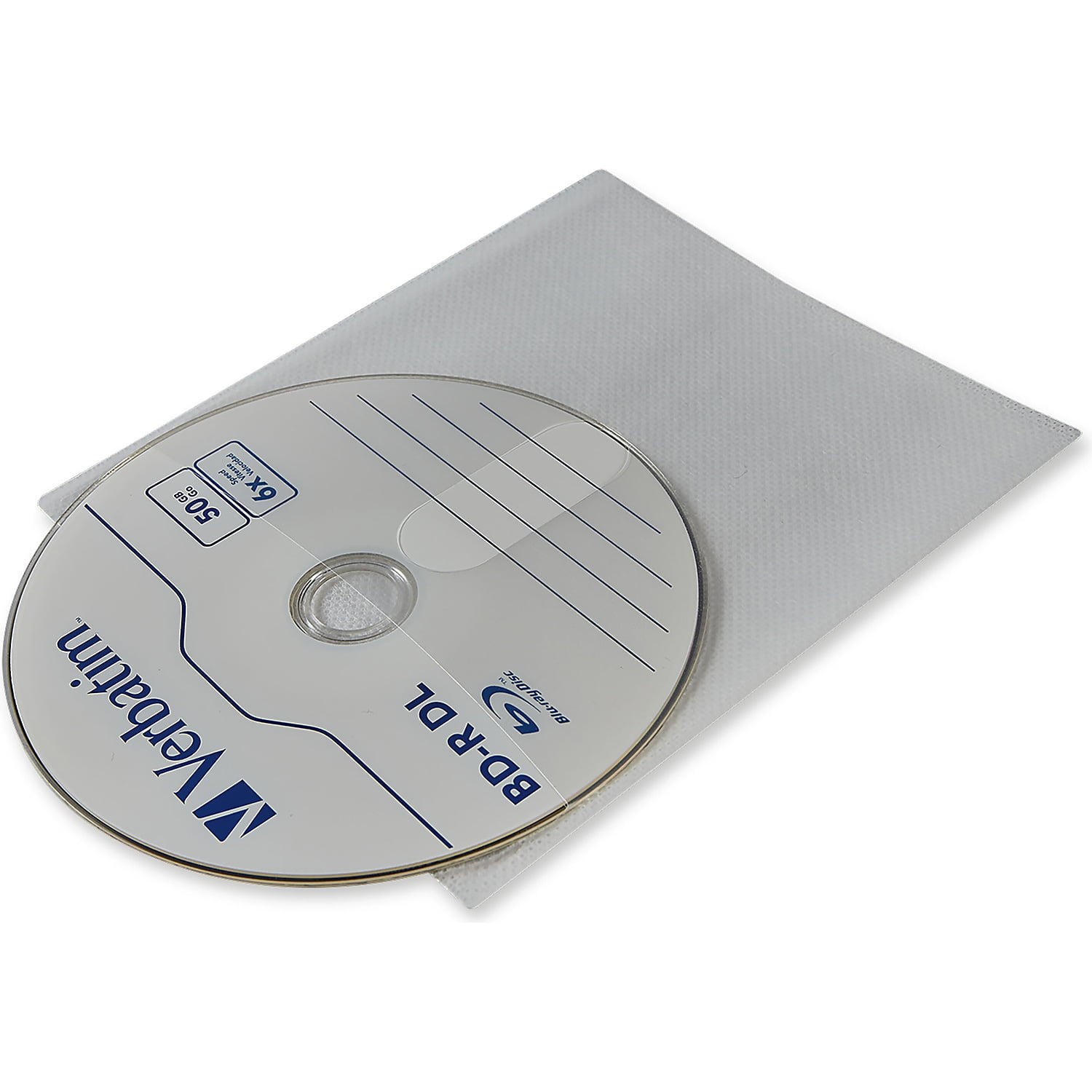 Verbatim Sleeves for CD/DVD/Blu-Ray White 50/Pack (71125)