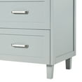 thumbnail image 7 of Ariel Monroe 67 Inch Double Rectangular Sink Bathroom Vanity With Italian Carrara Marble Countertop 1.5 inch Edge In Grey, 7 of 7