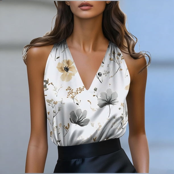 TaTaai Solid Color Satin Women Camisole Tank Top V Neck Sleeveless Silk-like Soft Non See-through Machine Washable No Fading Casual Fashion Daily Wear Top Gift