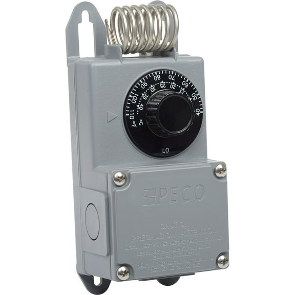 PECO Industrial Coiled Temperature Controller TF115-001 Temp. Range 40°-110°F w/ Nema 4X