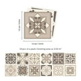 thumbnail image 5 of Walplus  Noor Light Brown Beige Mediterranean Wall Tile Stickers Peel and Stick 24pcs, 5 of 7