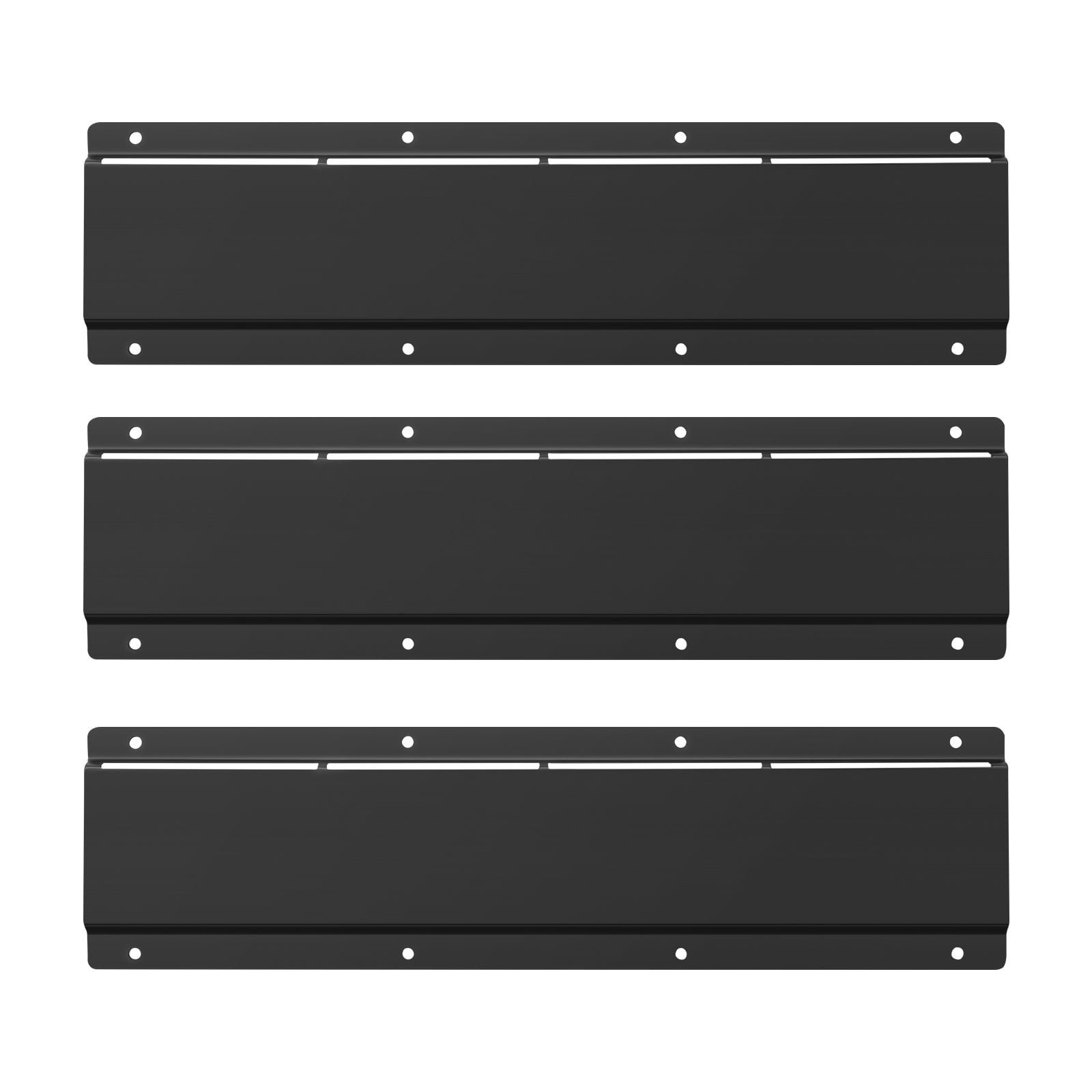 Wall Mounted Storage Bins 12-Pack with 3 Metal Rails for Garage Workshop Craft Room Black