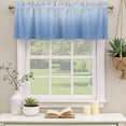 thumbnail image 3 of 2 Panels Light Blue Ombre Valance for Windows, Modern Rustic Aqua Gradient Light Filtering Kitchen Curtains, Rod Pocket Window Treatment Curtain Valances for Living Room Bedroom, 42"x12", 3 of 9
