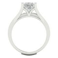 thumbnail image 4 of 2.28 ct Brilliant Princess Cut White Sapphire 14k White Gold Solitaire with Accents Engagement Bridal Wedding Ring Band Set size 5.75, 4 of 7